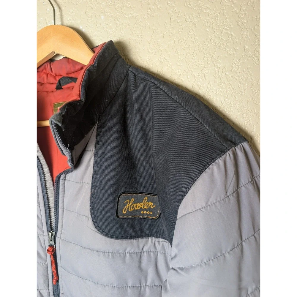 HOWLER BROTHERS MERLIN Puffer Company Embrod Jacket XL Grey Primaloft Insulated